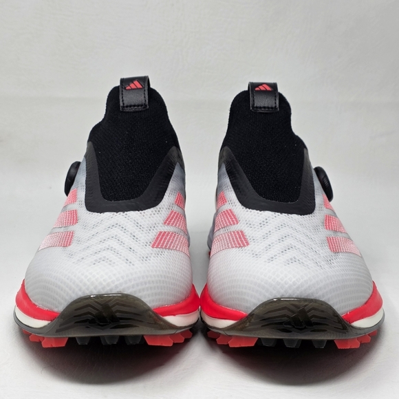 adidas Adizero ZG BOA Spikeless Golf Shoes White Red IH9896 Men's Size 8.5 New - Picture 7 of 13